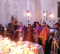 Taina Sfântului Maslu la Parohia „Sfântul Paisie de la Neamţ" din Livorno
