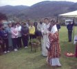 Slujire în aer liber la L'Aquila, Italia