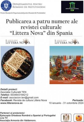 Publicarea a patru numere ale revistei culturale Littera nova - Spania