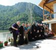 Première escale lors de la promenade en bateau sur le Danube – la visite du monastère de Mraconia.